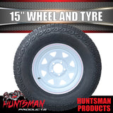 15X6 White Ford Caravan Trailer Off Steel Wheel Rim & 31x10.5R15 L/T 6 Ply Tyre 31"