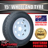 15" FORD PATTERN WHITE STEEL RIM & 195R15C TYRE. 195 15