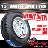 15" Galvanised Marine Ford Pattern Steel Trailer Wheel Rim & 195R15C Tyre. 195 15