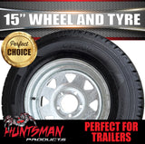 15" Galvanised Marine Ford Pattern Steel Trailer Wheel Rim & 195R15C Tyre. 195 15