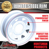 16x6 Trailer Caravan White 6 Stud L/C Sunraysia Steel Wheel Rim 6/139.7 PCD