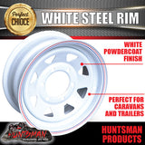 16x6 Trailer Caravan White 6 Stud L/C Sunraysia Steel Wheel Rim 6/139.7 PCD