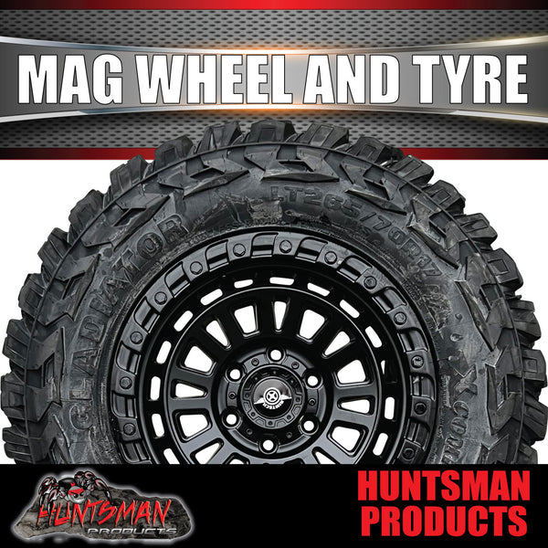 17x8 Sandstorm Alloy Wheel 6/139.7 PCD ET20 & 35x12.5R17 Gladiator X-comp Mud Tyre