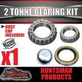 1x 12" 2T 5 Stud Dexter Style Caravan Trailer Electric Brake Drum & Bearing Set