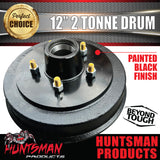 1x 12" 2 Tonne 5 Stud Electric Trailer Brake Drum & Bearings 30210 & 15123.  Huntsman & Alko Style