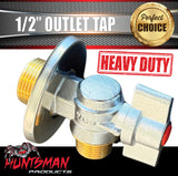 1/2" Outlet Tap with 3/4" Inlet to Suit Huntsman Products Poly Water Tanks