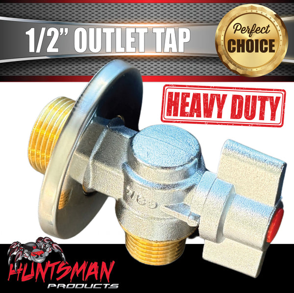 1/2" Outlet Tap with 3/4" Inlet to Suit Huntsman Products Poly Water Tanks