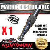 1x Machined Trailer S/L Stub Axle 45x250mm To Sleeve Into 50mm x50mm x5mm RHS