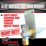 3/4" Outlet Tap & Mount Bracket Kit Suits 4wd Caravan Camper Water Tanks