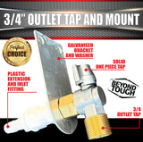 3/4" Outlet Tap & Mount Bracket Kit Suits 4wd Caravan Camper Water Tanks