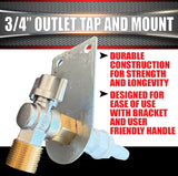 3/4" Outlet Tap & Mount Bracket Kit Suits 4wd Caravan Camper Water Tanks