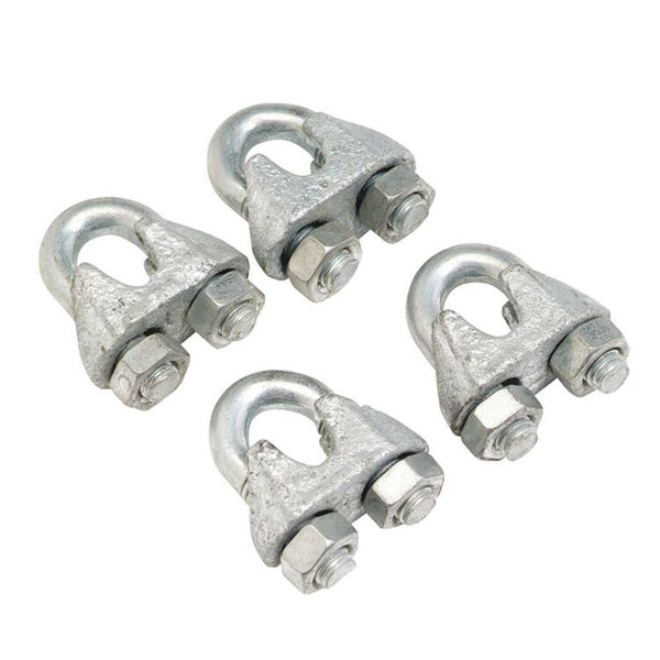 4x Galvanised Trailer Caravan Cable Clamps For Mechanical & Electrical Brakes