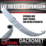 1x 5 Leaf Dacromet/Galvanised 60mm x 6mm Eye to Eye Trailer Caravan Spring 690Kg Ea