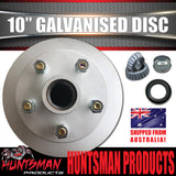 2x HT Holden 10" Trailer Caravan Galvanised Dacromet Disc Hubs & LM Holden Bearings