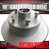 2x HT Holden 10" Trailer Caravan Galvanised Dacromet Disc Hubs & LM Holden Bearings