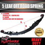 1x 5 Leaf Off Road Trailer Caravan Camper spring 1200Kg (per pair) with Rebound Straps. Shot Peened