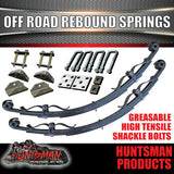 DIY 1300Kg off road trailer kit. off road springs, 45mm 64-77" axles