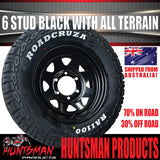 14x6 & 185R14 LT CF1100 6 Stud 6/139.7 PCD Trailer Caravan Black Rim & All Terrain Tyre