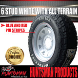 14x6 & 185R14 LT CF1100 6 Stud 6/139.7 PCD Trailer Caravan White Rim & All Terrain Tyre