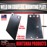 x1 6mm 4 Hole Weld on Triangular Trailer Coupling Plate For Braked Couplings