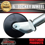 545Kg Caravan Trailer 6" Swing Up Side Wind Jockey Wheel & Mount kit. Steel Wheel