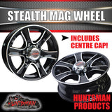 16" 6 Stud Stealth Caravan Trailer Alloy Mag Rim & 225/75R16 LT RA1100 AT TYRE