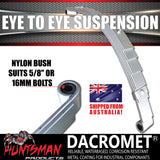 1x 7 Leaf Dacromet/Galvanised 60mm x 6mm Eye to Eye Trailer Caravan Spring 800Kg Ea