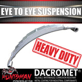 1x 7 Leaf Dacromet/Galvanised 60mm x 6mm Eye to Eye Trailer Caravan Spring 800Kg Ea