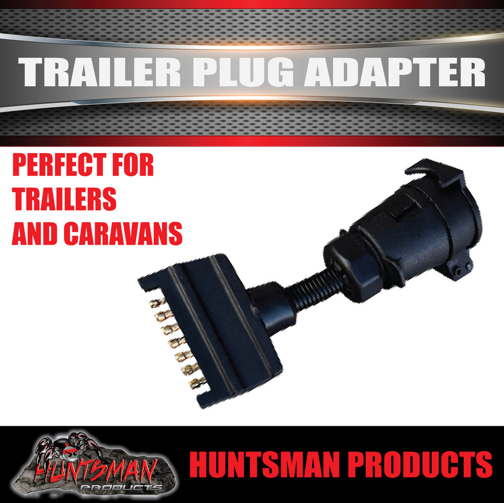 Trailer Vision 7-Pin Flat Plug & Socket Kit - Male & Female With Terminal Springs