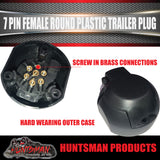 7 PIN FEMALE PLASTIC TRAILER CARAVAN PLUG .