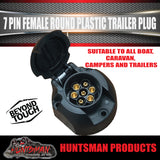 7 PIN FEMALE PLASTIC TRAILER CARAVAN PLUG .