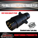 7 Pin Male & Female Plastic Round Trailer Caravan Plugs
