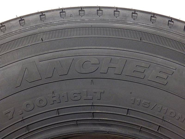 7:00R16 L/T Anchee AC898 12PLY 115/110N tyre. 7.00 16