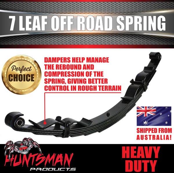1x 7 Leaf Off Road Trailer Caravan Camper spring 1600Kg (per pair) with Rebound Straps. Shot Peened