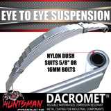 2x Galvanised Dacromet 60mm x 6mm Trailer Caravan 9 Leaf Eye to Eye Springs 2200kg Rated.  Shot Peened.