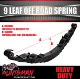 1x 9 Leaf Off Road Trailer Caravan Camper spring 2000Kg (per pair) with Rebound Straps. Shot Peened