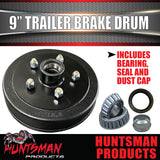 2x 9" Trailer Caravan Brake Drums Holden HQ PCD & LM Bearings