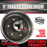 2X 9" Drums 6 Stud Landcruiser Pattern 6/139.7 PCD & LM Bearings