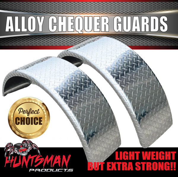 Aluminium Propeller Plate Teardrop Trailer Caravan Radius Mud Guards 880mm x 250mm Wide