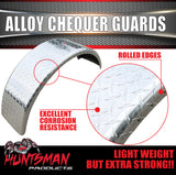 Aluminium Propeller Plate Teardrop Trailer Caravan Radius Mud Guards 880mm x 250mm Wide