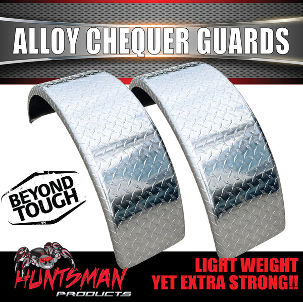 Aluminium Propeller Plate Teardrop Trailer Caravan Radius Mud Guards 880mm x 250mm Wide