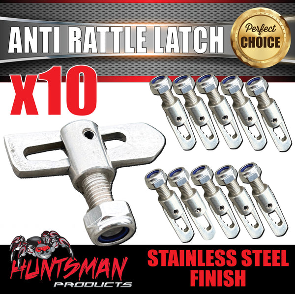 x10 Trailer Ute  Stainless Steel Tailgate Anti Rattle Latch Luce Catch