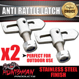 x2 Trailer Ute Stainless Steel Tailgate Anti Rattle Latch Luce Catch