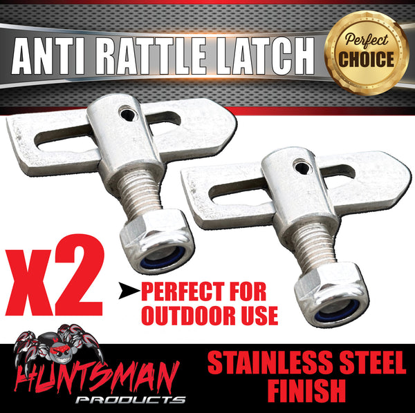 x2 Trailer Ute Stainless Steel Tailgate Anti Rattle Latch Luce Catch