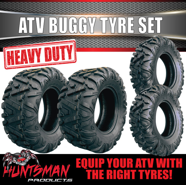 Set of 2x 29x11R14 Inch Rear & 2x 29x9R14 Fronts Wanda P350 ATV UTV Tyre 8 Ply
