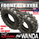 2x 25X8-12 Inch Wanda P377 Front ATV Tyre 43J For Quad Bike ATV Buggy UTV 250cc 300cc