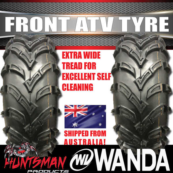 2x 25X8-12 Inch Wanda P377 Front ATV Tyre 43J For Quad Bike ATV Buggy UTV 250cc 300cc