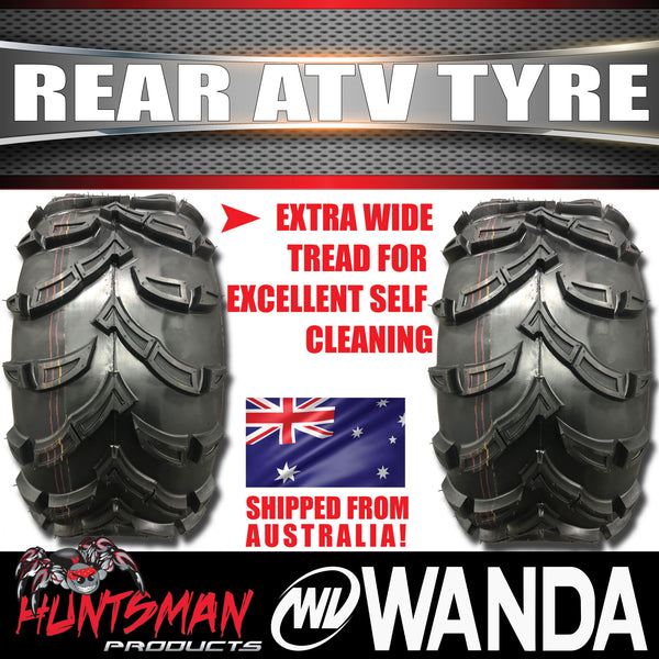 2x 25X10-12 Inch Wanda P377 Rear ATV Tyre 50J For Quad Bike ATV Buggy UTV 250cc 300cc