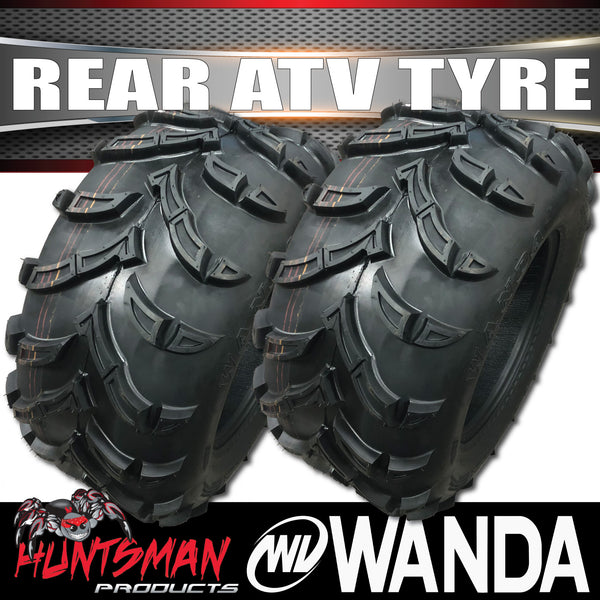 2x 25X10-12 Inch Wanda P377 Rear ATV Tyre 50J For Quad Bike ATV Buggy UTV 250cc 300cc