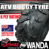 2x 25X10-12 Inch Wanda P377 Rear ATV Tyre 50J For Quad Bike ATV Buggy UTV 250cc 300cc
